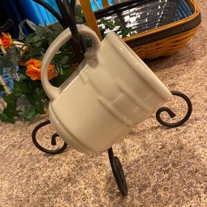 1 Retired Longaberger Ivory Mug Woven Traditions Vitrified Pottery (1 Mug Only)